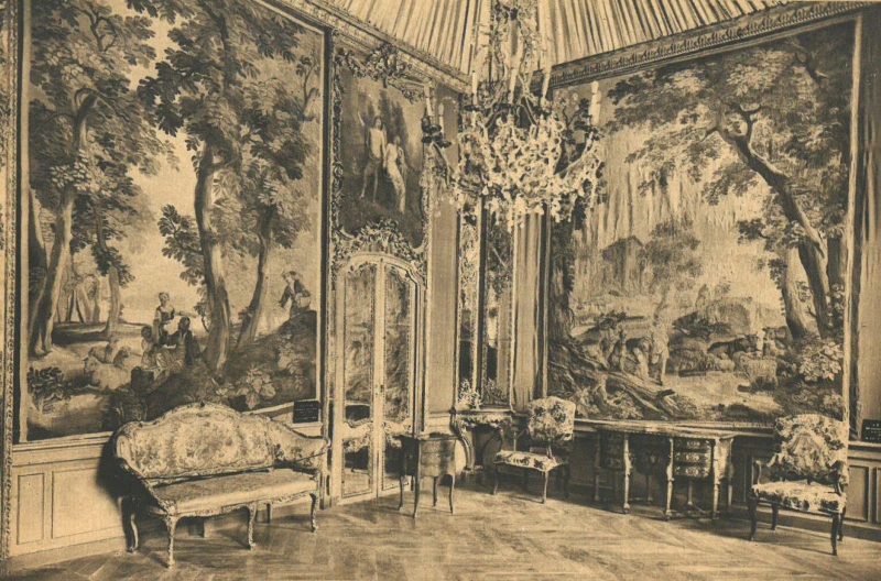 Mostra del Barocco Piemontese, Giugno   Ottobre 1937 XV. Sala di palazzo torinese (sala 32), cartolina promozionale, collezione privata